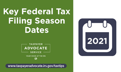 Key Tax Filing Due Dates 2021